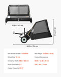 Tow Behind Lawn Sweeper 122cm 26cu.ft Leaf Grass Collector