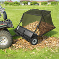 Tow Behind Lawn Sweeper 122cm 26cu.ft Leaf Grass Collector