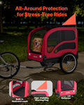 VEVOR Dog Bike Trailer 45kg Pet Cart Bicycle Carrier Foldable Reflector