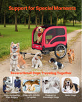 VEVOR Dog Bike Trailer 45kg Pet Cart Bicycle Carrier Foldable Reflector