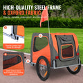Dog Bike Trailer 30kg Pet Cart Bicycle Carrier Folding Orange