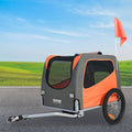 Dog Bike Trailer 30kg Pet Cart Bicycle Carrier Folding Orange