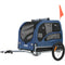 VEVOR Dog Bike Trailer 45kg Pet Cart Bicycle Carrier Folding Blue/Black