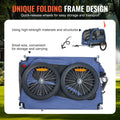 VEVOR Dog Bike Trailer 45kg Pet Cart Bicycle Carrier Folding Blue/Black