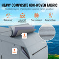 Travel Trailer Cover, 9.1-9.8m RV Cover, 4-Layer Non-Woven Fabric Camper Cover, Waterproof, Windproof And Wear-Resistant Class A RV Cover, Rip-Stop Camper Cover with Storage Bag and Patches