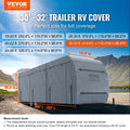 Travel Trailer Cover 9.1-9.8m 4-Layer Waterproof RV Camper