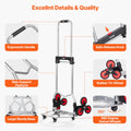 Stair Climbing Cart 118kg Heavy Duty Hand Truck 10 Wheels Dolly