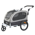Dog Bike Trailer 40kg 2-in-1 Pet Stroller Cart Quick Release