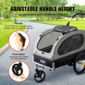 Dog Bike Trailer 40kg 2-in-1 Pet Stroller Cart Quick Release