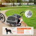 Dog Bike Trailer 40kg 2-in-1 Pet Stroller Cart Quick Release