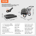 Dog Bike Trailer 40kg 2-in-1 Pet Stroller Cart Quick Release