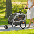 Dog Bike Trailer 40kg 2-in-1 Pet Stroller Cart Quick Release