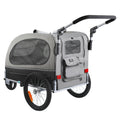 Dog Bike Trailer 40kg 2-in-1 Pet Stroller Cart Quick Release