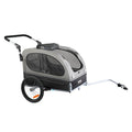 Dog Bike Trailer 40kg 2-in-1 Pet Stroller Cart Quick Release