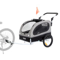 Dog Bike Trailer 40kg 2-in-1 Pet Stroller Cart Quick Release