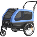 VEVOR Dog Bike Trailer 40kg 2-in-1 Pet Stroller Cart Bicycle Carrier
