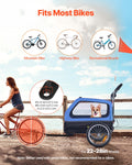 VEVOR Dog Bike Trailer 40kg 2-in-1 Pet Stroller Cart Bicycle Carrier