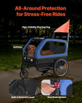 VEVOR Dog Bike Trailer 40kg 2-in-1 Pet Stroller Cart Bicycle Carrier