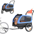 VEVOR Dog Bike Trailer 40kg 2-in-1 Pet Stroller Cart Bicycle Carrier