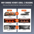 Portable Propane BBQ Grill Charcoal Stainless Steel Cart Cover