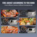 Portable Propane BBQ Grill Charcoal Stainless Steel Cart Cover
