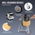 Portable Propane BBQ Grill Charcoal Stainless Steel Cart Cover