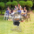 Portable Propane BBQ Grill Charcoal Stainless Steel Cart Cover