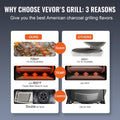 Portable Propane Gas Grill Charcoal BBQ Smoker Stainless Steel