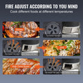 Portable Propane Gas Grill Charcoal BBQ Smoker Stainless Steel
