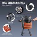 Portable Propane Gas Grill Charcoal BBQ Smoker Stainless Steel