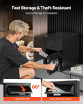 1.2 Cu Ft Drop Safe Digital Keypad 2 Tier Cash Depository Box Black