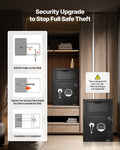 1.2 Cu Ft Drop Safe Digital Keypad 2 Tier Cash Depository Box Black