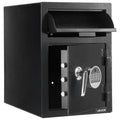 1.2 Cu Ft Drop Safe Digital Keypad 2 Tier Cash Depository Box Black