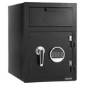 1.2 Cu Ft Drop Safe Digital Keypad 2 Tier Cash Depository Box Black