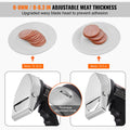 Electric Shawarma Knife, 80W Professional Turkish Kebab Knife, Commercial Stainless Steel Gyro Cutter, Doner Kebab Meat Slicer with 2 Blades, Φ4