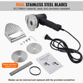 Electric Shawarma Knife, 80W Professional Turkish Kebab Knife, Commercial Stainless Steel Gyro Cutter, Doner Kebab Meat Slicer with 2 Blades, Φ4