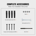Handrail 1-3 Step Steel Railing 150kg Capacity Screw Kit