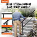 Outdoor Stair Handrail 165LBS Aluminum 152x89.5cm 4-5 Steps