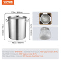 VEVOR Stainless Steel Stockpot 42 Quart Large Cooking Pot with Lid