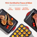 Baking Pan Set 10-Piece Nonstick Carbon Steel Silicone Handles