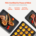 Baking Pan Set 3-Piece Nonstick Carbon Steel Silicone Handles