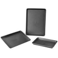 Baking Pan Set 3-Piece Nonstick Carbon Steel Silicone Handles