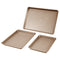 Baking Pan Set 3-Piece Nonstick Carbon Steel Silicone Handles