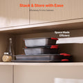 VEVOR Baking Pan Set 6-Piece Nonstick Carbon Steel Silicone Handles