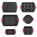 VEVOR Baking Pan Set 6-Piece Nonstick Carbon Steel Silicone Handles
