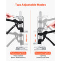 Labor Saving Arm Jack, 2 PCS 200 kg Bearing Capacity, Lifting up to 165 mm, Metal Hand Lifting Jack Tool with Magnetic Level, 2 Adjustment Modes, for Door, Window, Furniture, Woodworking, Black