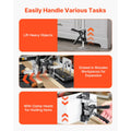 Labor Saving Arm Jack, 2 PCS 200 kg Bearing Capacity, Lifting up to 165 mm, Metal Hand Lifting Jack Tool with Magnetic Level, 2 Adjustment Modes, for Door, Window, Furniture, Woodworking, Black