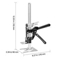 Labor Saving Arm Jack, 2 PCS 200 kg Bearing Capacity, Lifting up to 165 mm, Metal Hand Lifting Jack Tool with Magnetic Level, 2 Adjustment Modes, for Door, Window, Furniture, Woodworking, Black