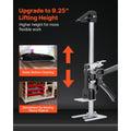 Labor Saving Arm Jack, 2 PCS 200 kg Bearing Capacity, Lifting up to 235 mm, Metal Hand Lifting Jack Tool with Magnetic Level, 2 Adjustment Modes, for Door, Window, Furniture, Woodworking, Black
