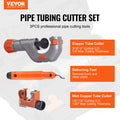 3PCS Tubing Cutter Set Copper Pipe Cutter Deburring Tool Heavy Duty